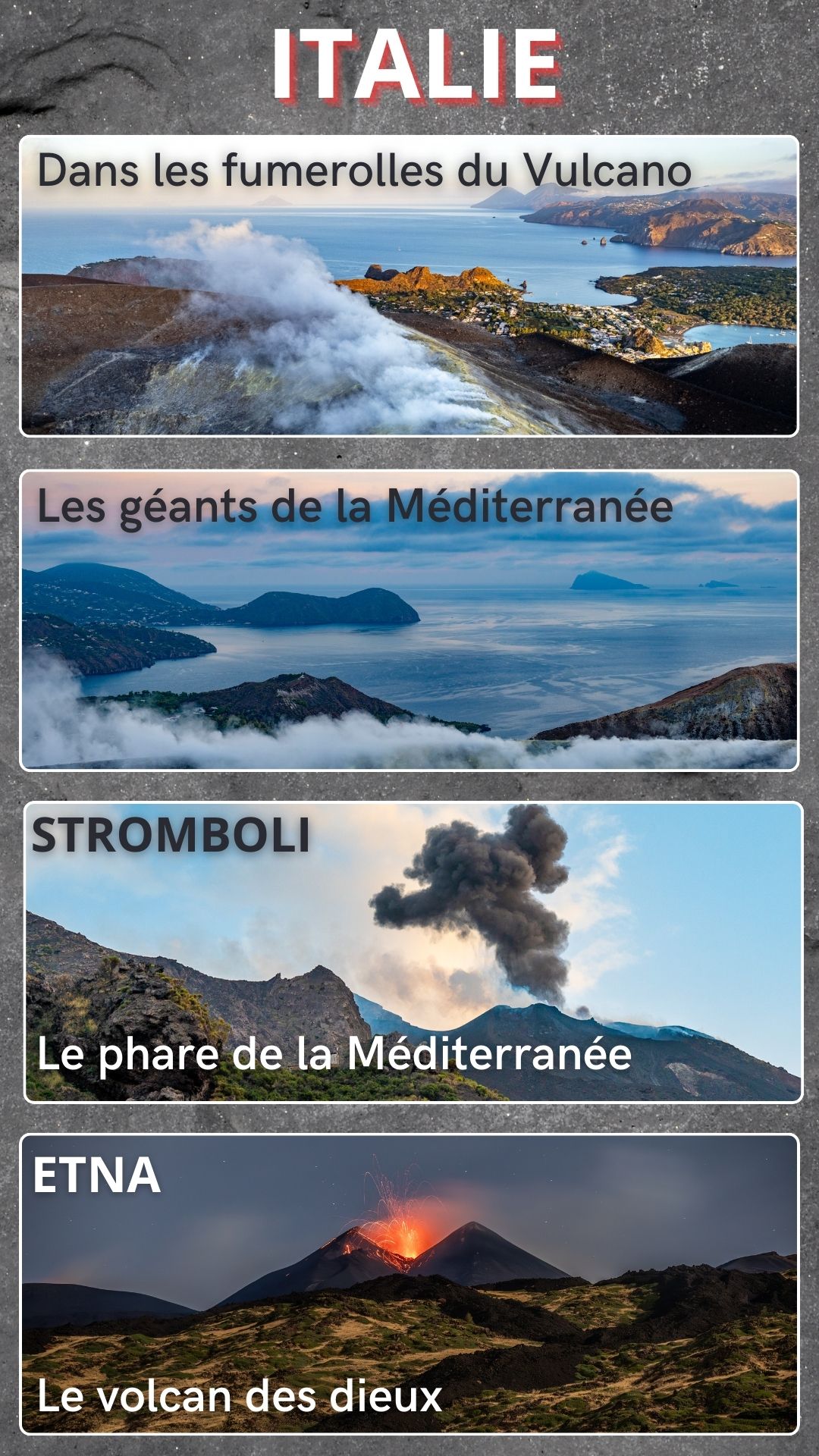 présentation des 4 vidéos sur la Sicile