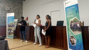 Jury de l'appel à projet Pou nou rèv in gayar sosiété, présentation des jeunes de l'association CEVIF